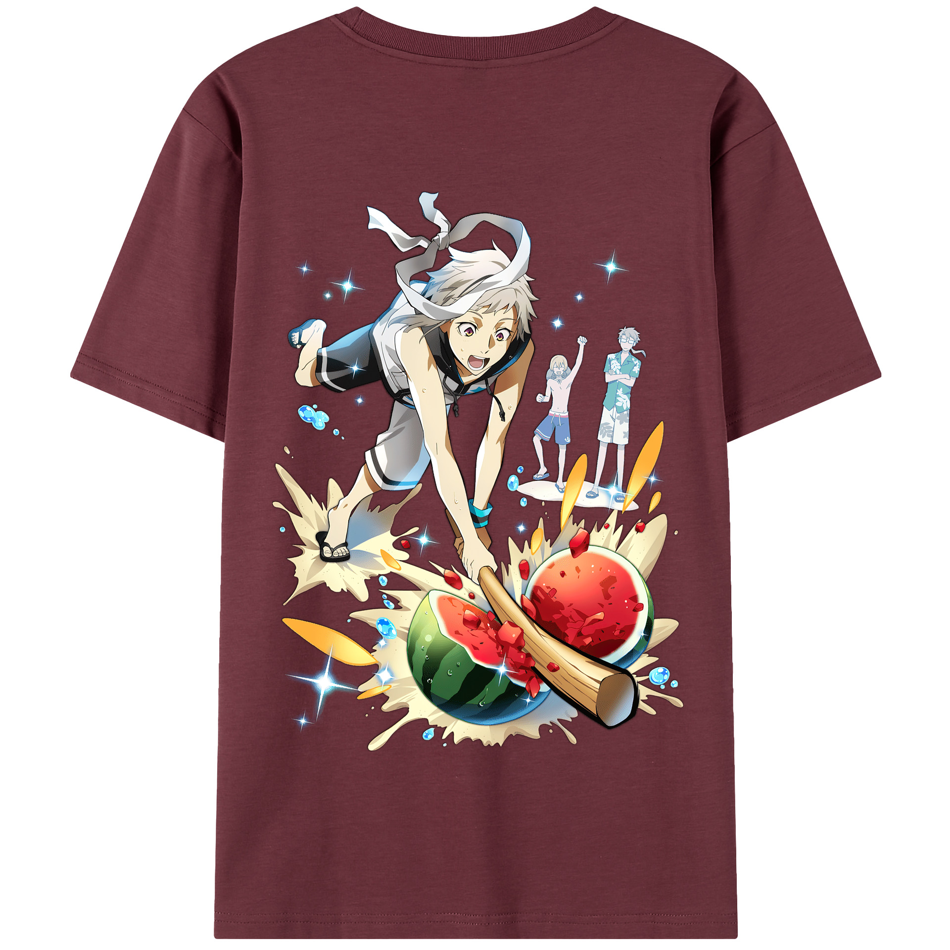 （画像用） 文豪ストレイドッグス Bungo Stray Dogs 綿100％半袖Tシャツ（背面プリント）